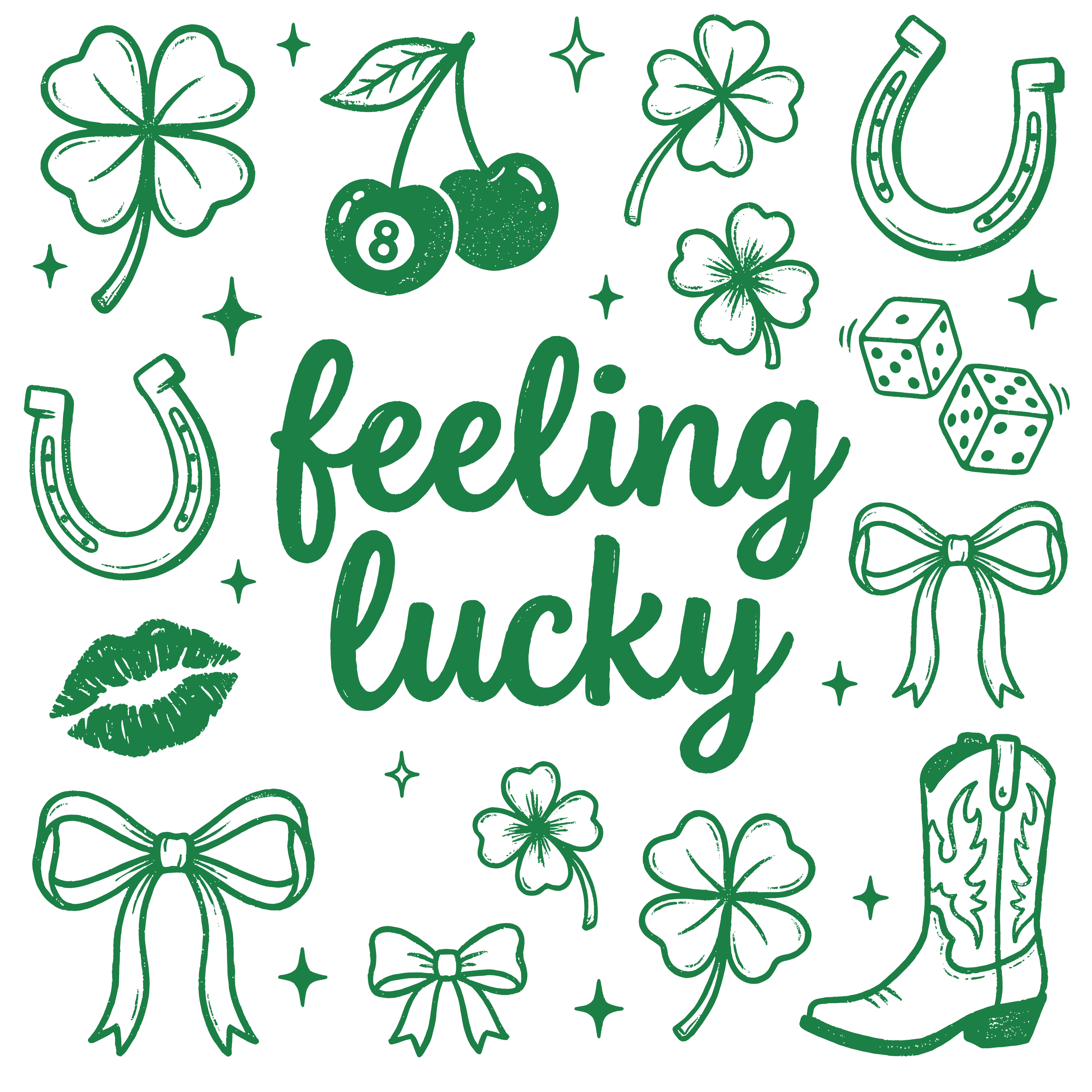 Feeling Lucky DTF Transfer