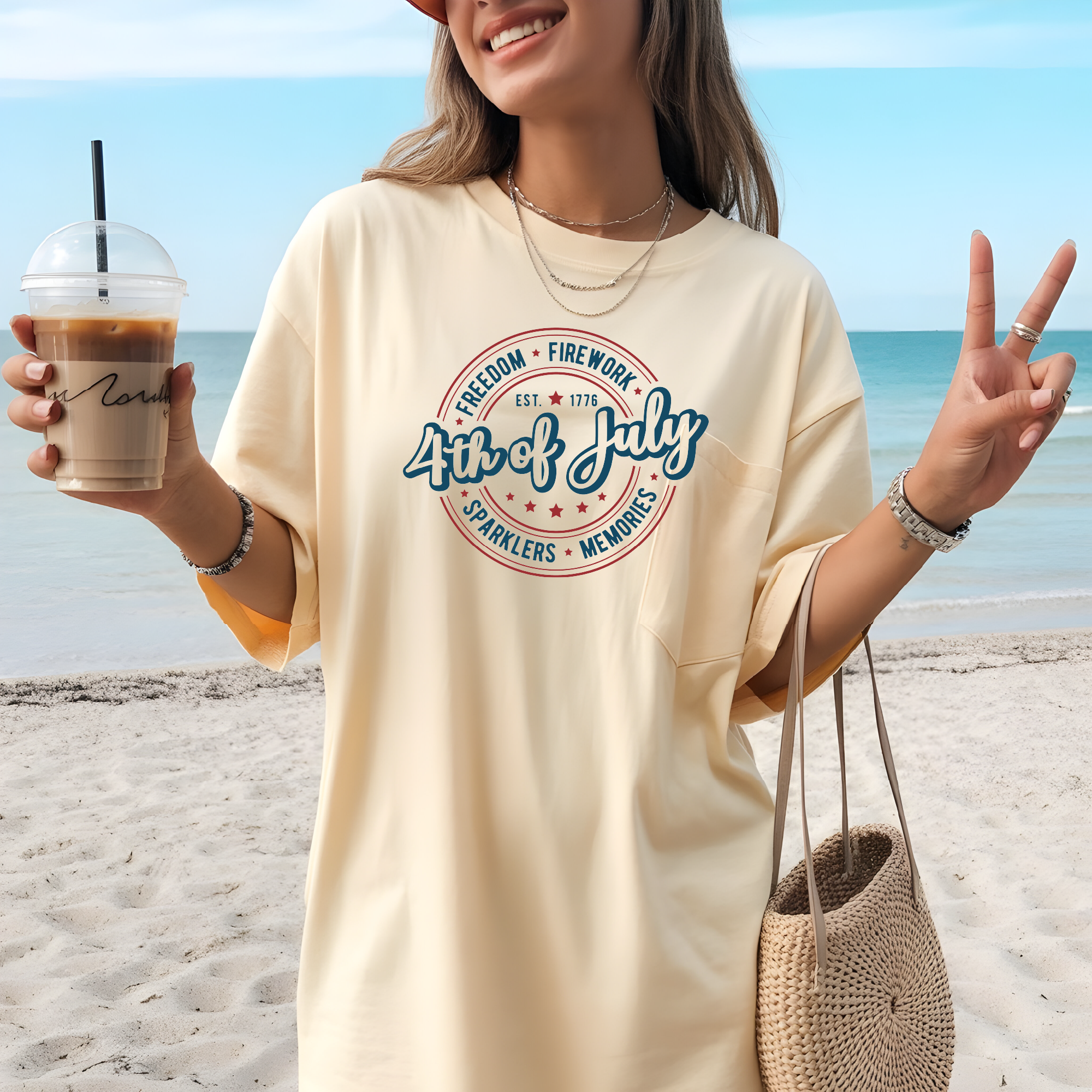 4th of July Badge DTF Transfer