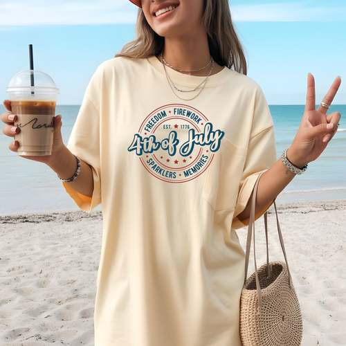 4th of July Badge DTF Transfer