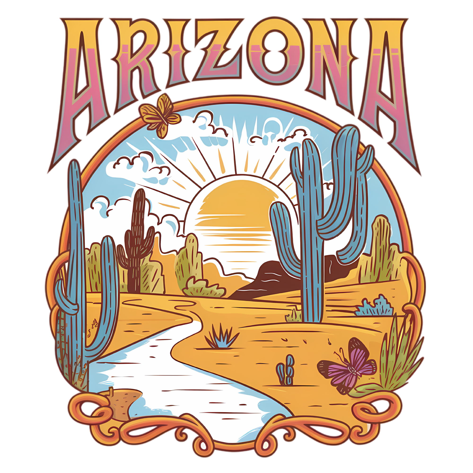 Arizona Desert DTF Transfer