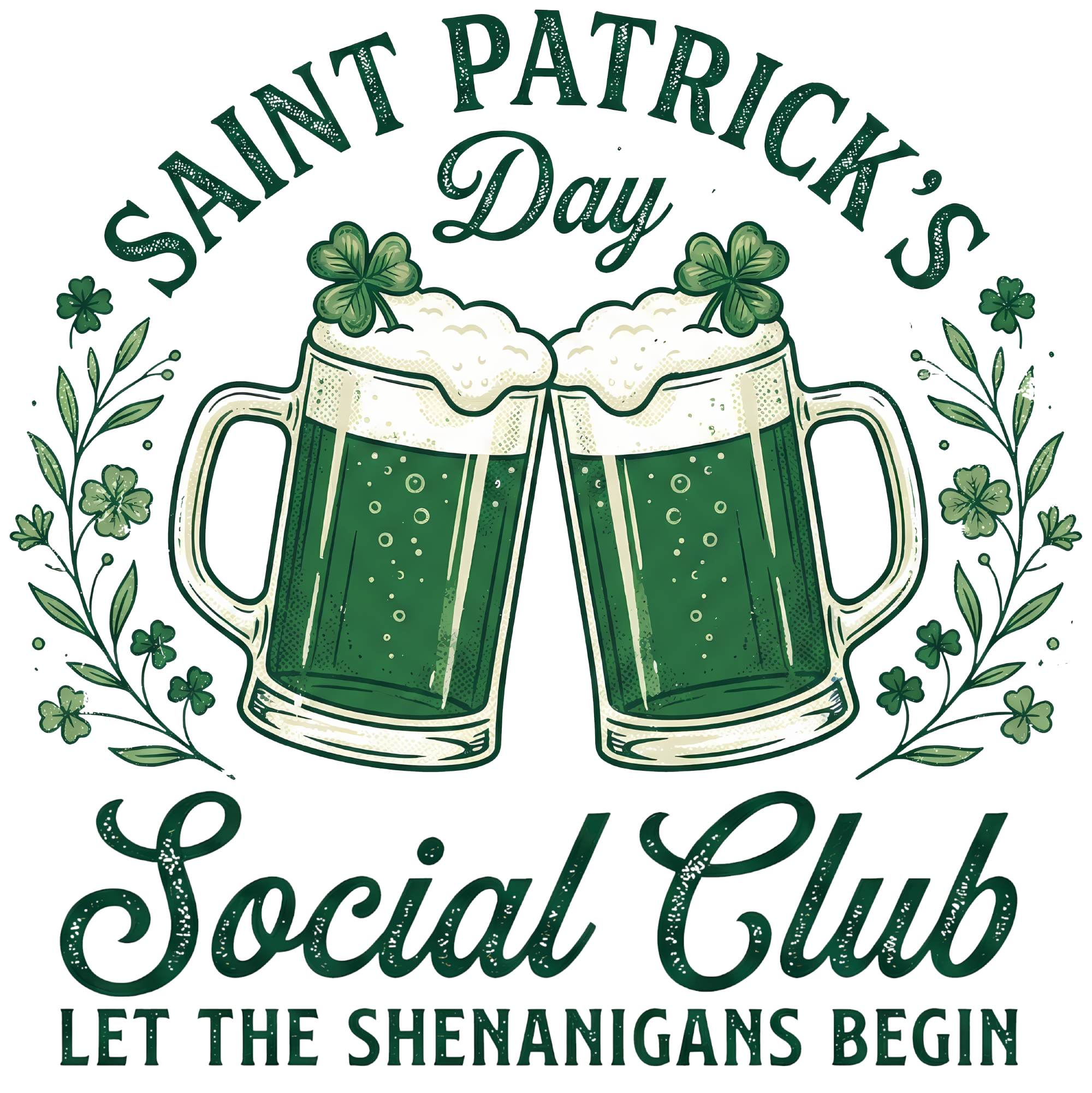 St. Patrick’s Day Social Club DTF Transfer