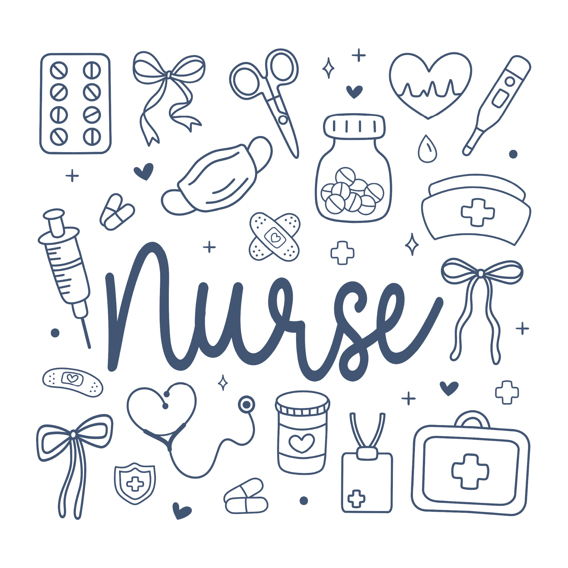 Nurse Doodle DTF Transfer