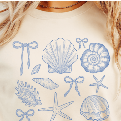 Coquette Seashell DTF Transfer