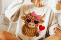 Crochet Valentine Cow – DTF Transfer