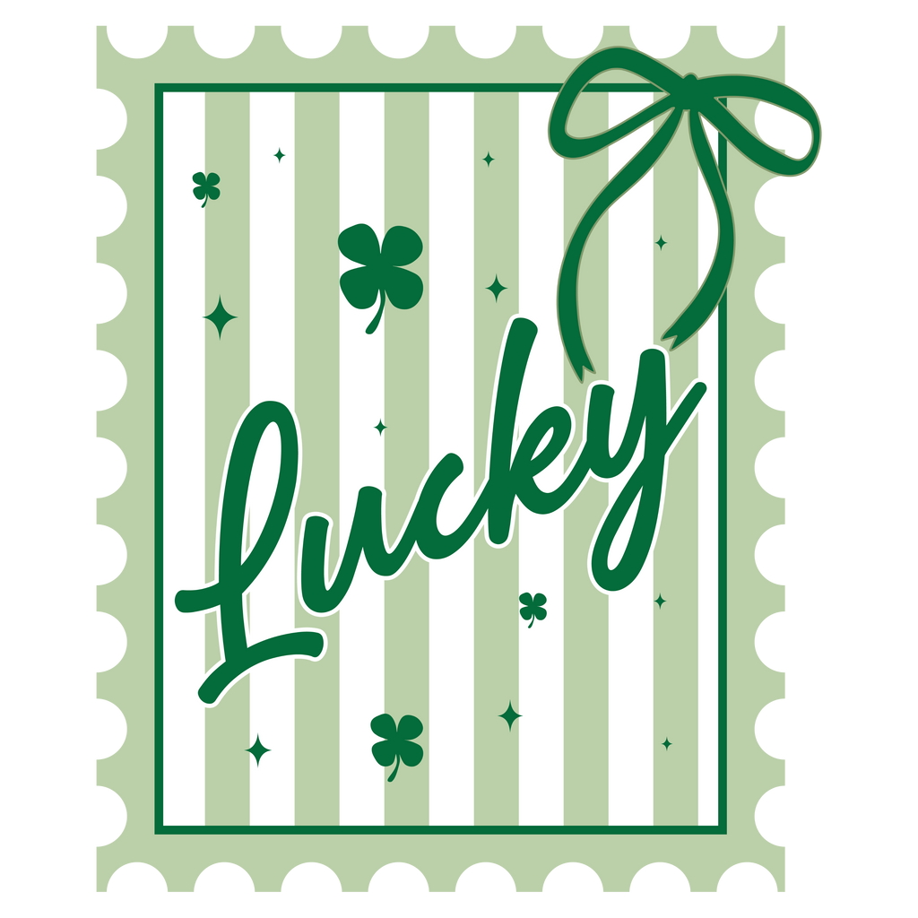 Lucky DTF Transfer – St. Patrick’s Day Bow Design