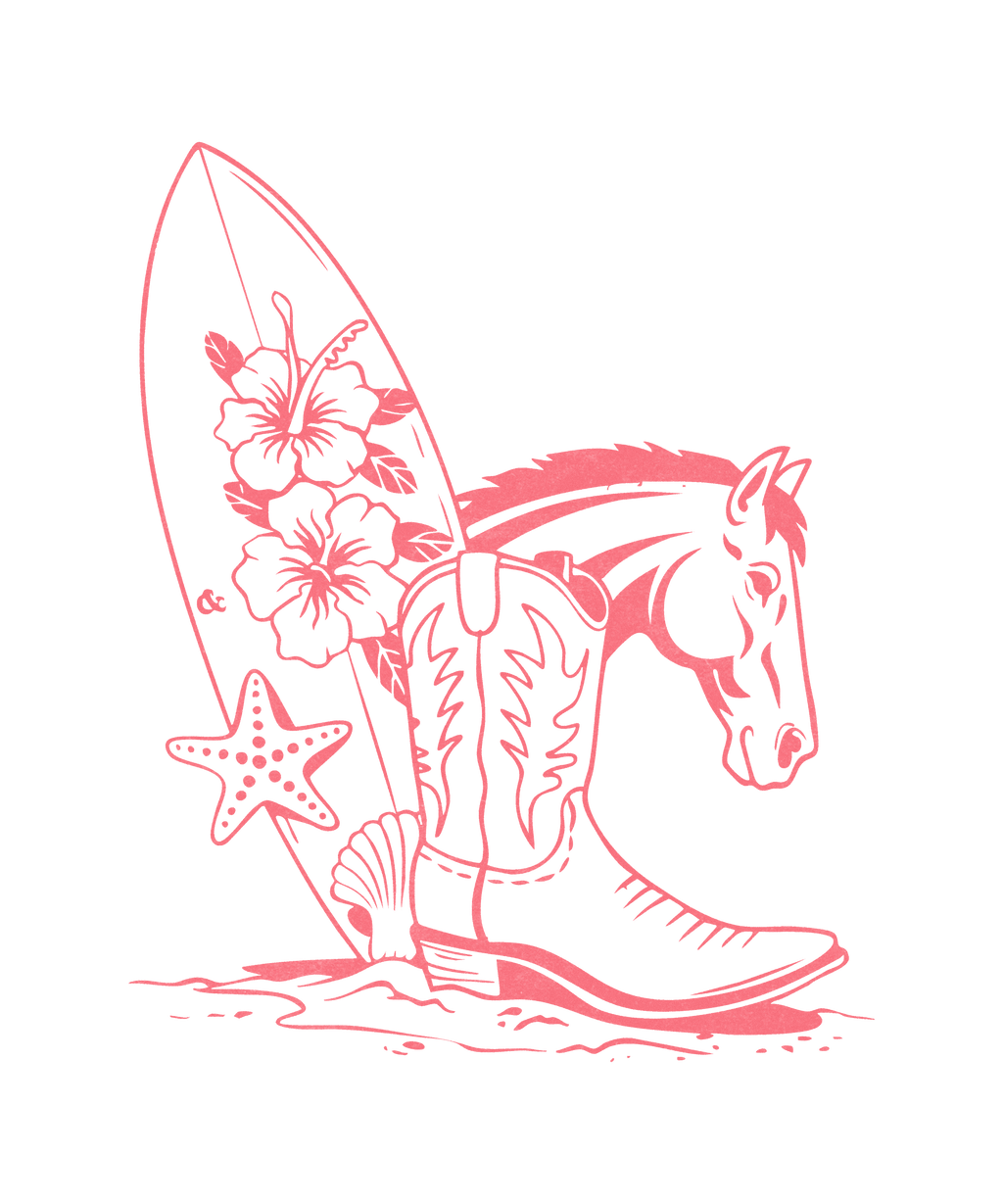 Coastal Western Beach DTF Transfer