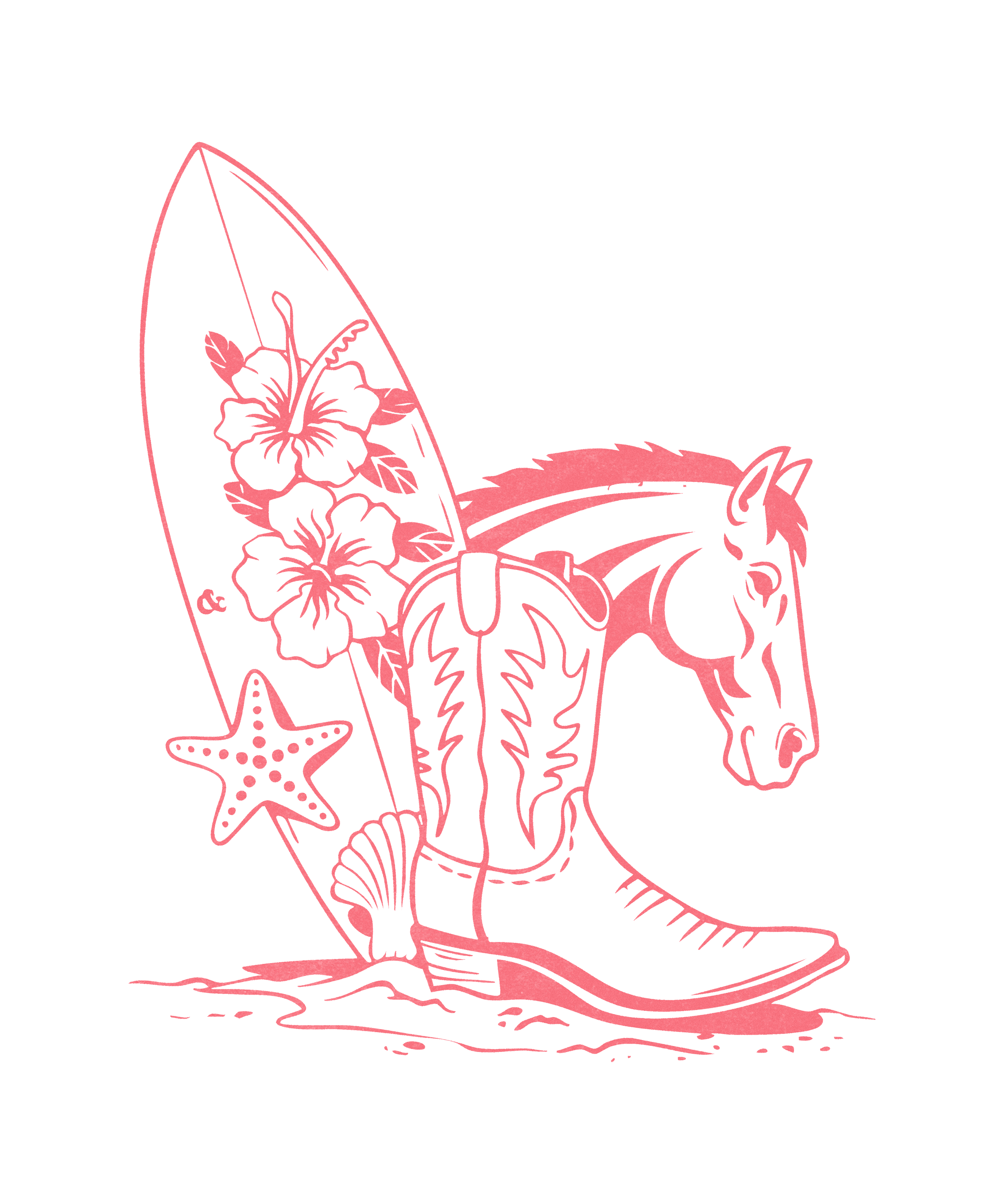 Coastal Western Beach DTF Transfer