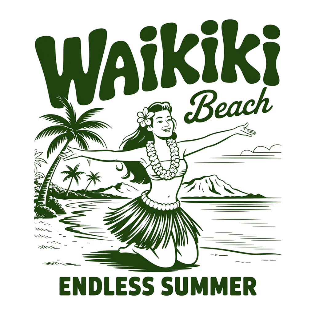Waikiki Beach – Endless Summer DTF Transfer