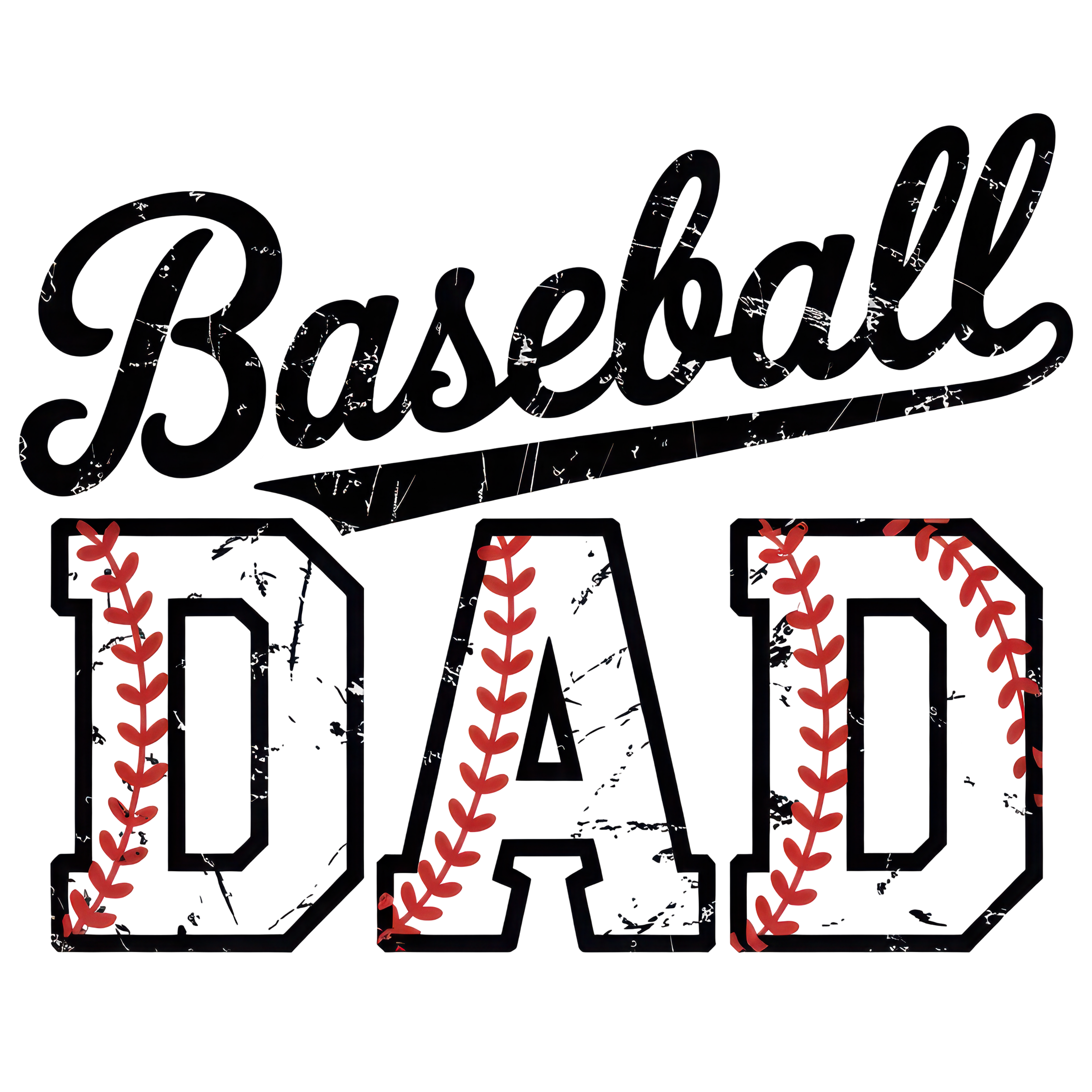 Baseball Dad DTF Heat Transfer