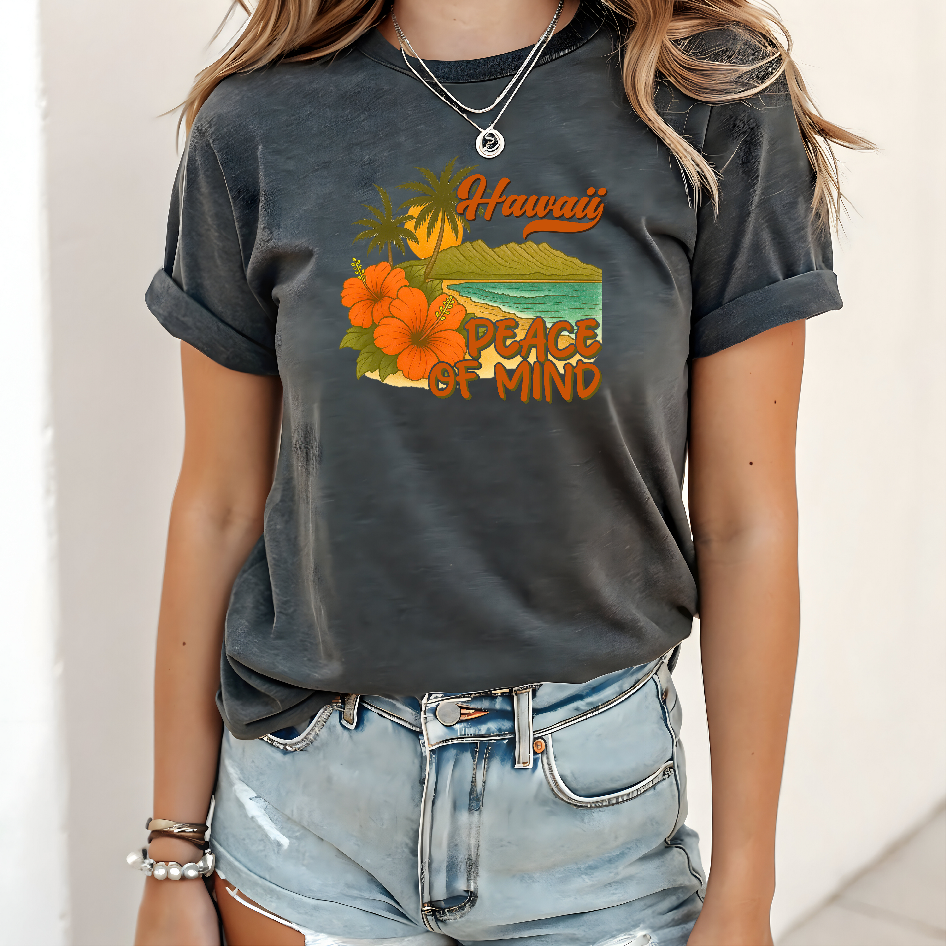 Hawaii Peace of Mind DTF Transfer – Tropical Beach Design