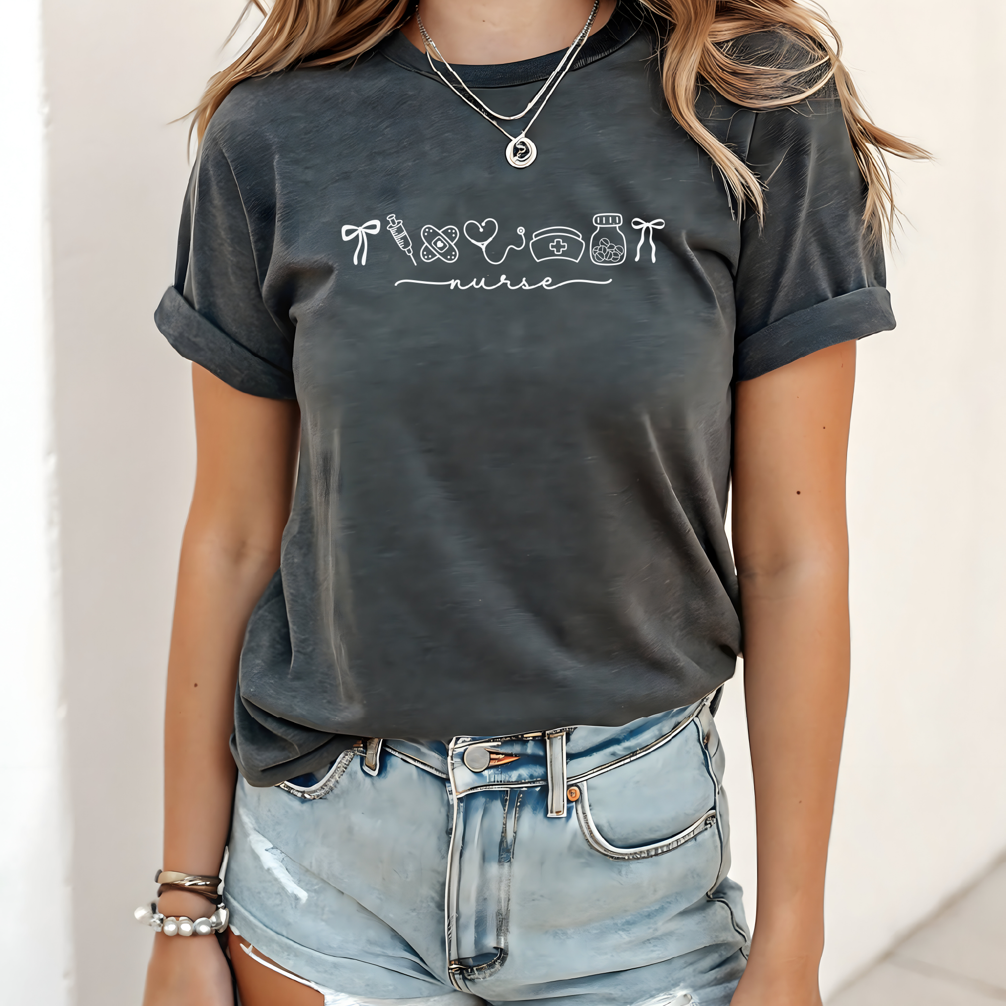 Nurse Icons DTF Transfer – Minimal Medical Design